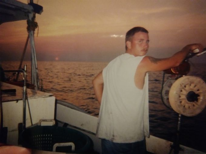 Capt.Austin in his commercial fishing days